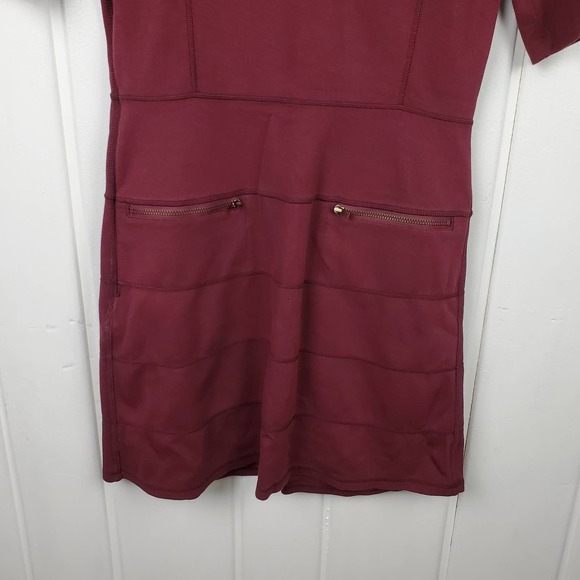 Athleta Women's Small Maroon Strata Stretch Ponte Mini Dress - Picture 5 of 12
